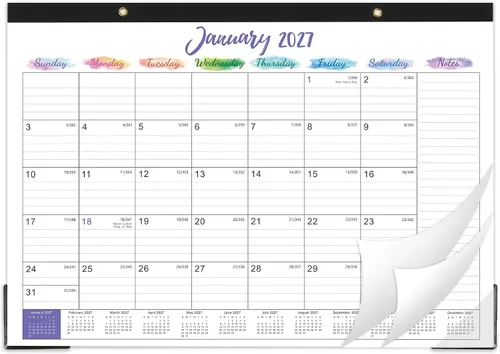 Vista 8 de Calendario de escritorio 2024, calendario 2024 de enero de 2024 a diciembre de 2024, calendario mensual de escritorio de 12 meses, 17 x 12 pulgadas