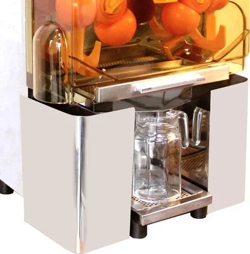 Vista 6 de Exprimidor comercial de naranja de 110 V, extractor de exprimidor de masticación lenta fácil de limpiar con caja de filtro extraíble, exprimidor