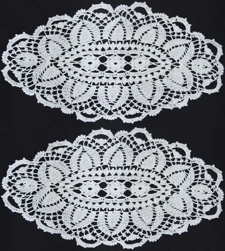 Vista 7 de SUNONE11HKA Mantel individual ovalado de encaje de ganchillo de 21 pulgadas de largo, mantel individual lavable para jarrón de cocina (negro, 1)