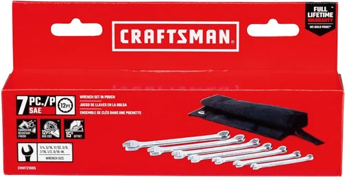 Vista 5 de CRAFTSMAN Juego de llaves SAE, 7 piezas, incluye bolsa de herramientas (CMMT21085)