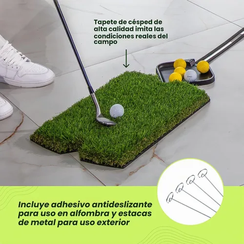 Vista 5 de Perfect Practice Alfombrilla de putting estándar de 9 pies - Verde