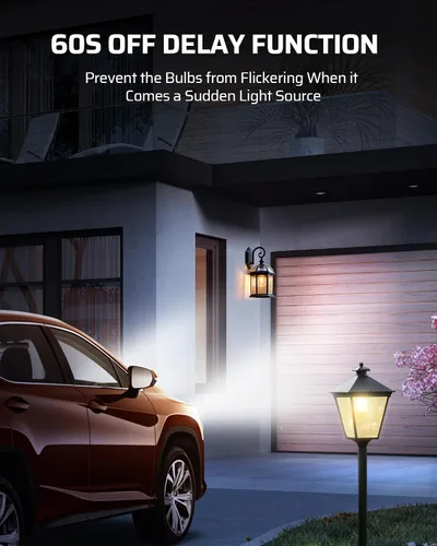 Vista 3 de DEWENWILS Enchufe con Sensor de Luz, Enchufe de Sensor de Anochecer a Amanecer, Enchufe de Bombilla para Luminarias, Compatible con Bombillas