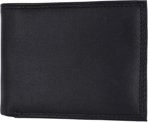 Vista 7 de Swiss Marshall Cartera delgada de piel auténtica con bloqueo RFID para hombre