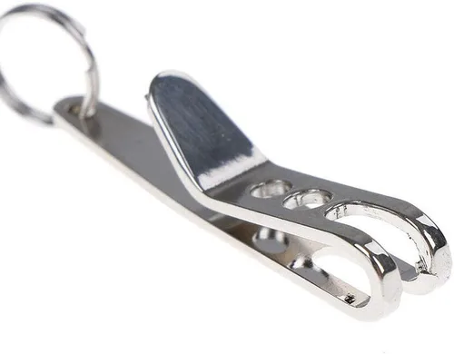 Vista 6 de Acxico Mini EDC Gear Pocket Suspensión Clip Percha Herramienta Llavero Llavero, Blanco