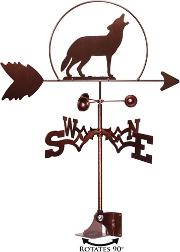 Vista 2 de SWEN Products Veleta Wolf Howling at The Moon (montaje ajustable incluido)