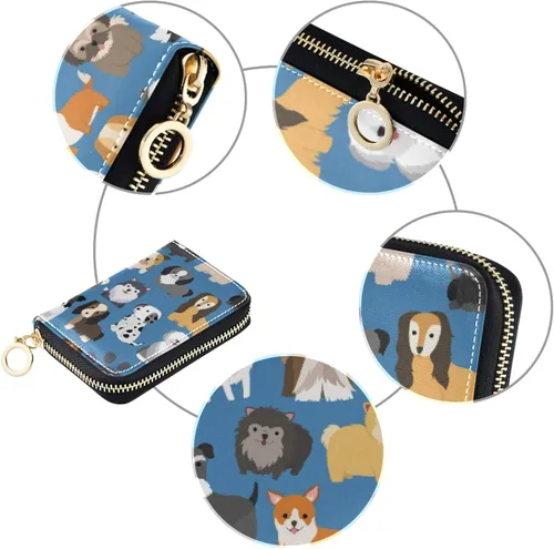 Vista 3 de Tarjetero RFID con cremallera para tarjetas de crédito para mujeres y niñas