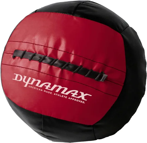 Vista 9 de Dynamax Standard Medicine Ball, 4–30 lb Soft Shell Wall Ball, 14-Inch Weighted Exercise Ball for Strength Training, Core Workouts, Conditioning &