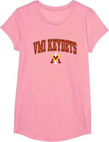 Vista 9 de Camiseta con licencia oficial de VMI Keydets Arch Over, Blanco