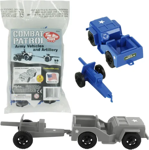 Vista 9 de TimMee Combat Patrol Willys & Artillery - Juego negro de 4 piezas fabricado en Estados Unidos