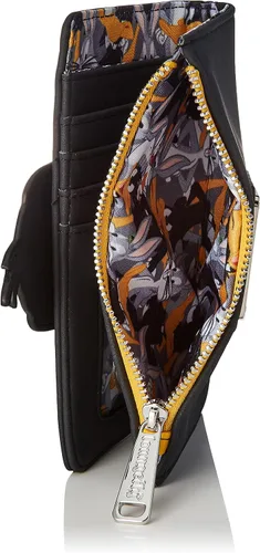Vista 5 de Loungefly x Looney Tunes Daffy Duck - Cartera con solapa (negro, talla única), color negro