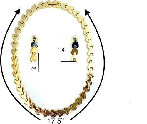 Vista 4 de MARSHAL METAL FASHION XOXO Jewelry - Joyería de latón pulido chapado en oro de 18 quilates Metal