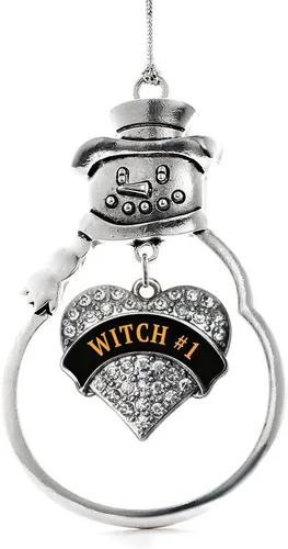 Vista 157 de Inspired Silver - Big Sis - Adorno de Navidad plateado - Adorno de árbol de Navidad con dije de corazón con circonita cúbica - Decoración colgante