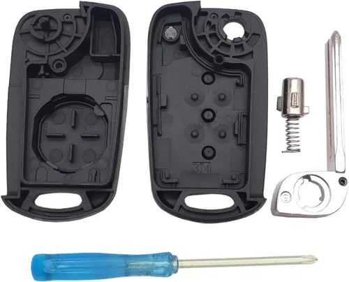 Vista 6 de Funda plegable de repuesto para llavero Kia Soul 2012-2014 Kia Rio Sportage sin llave Negro
