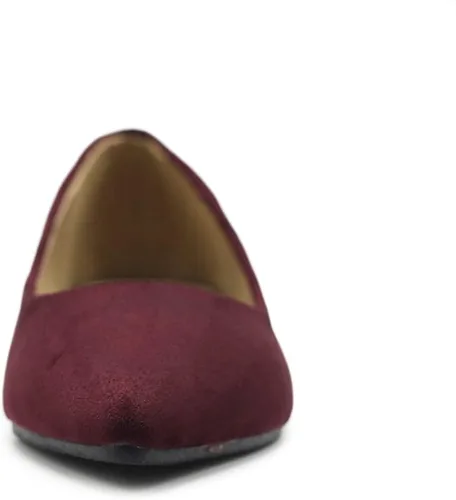 Vista 3 de Ollio zapatos de ballet para mujer, de gamuza sintética, ligeros, cómodos, multicolor, zapatos bajos