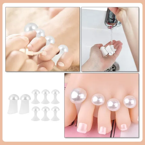 Vista 7 de 8 piezas de separadores de dedos de uñas, herramientas de pintura de uñas, herramientas de diamantes de imitación para uñas, separadores de dedos