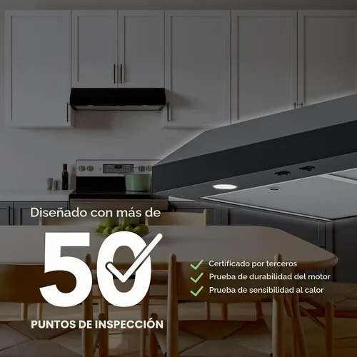 Vista 4 de Broan-NuTone Campana extractora negra de 30 pulgadas para debajo del gabinete, potencia silenciosa de confianza con 350 CFM, 1.5 Sones para una Negro