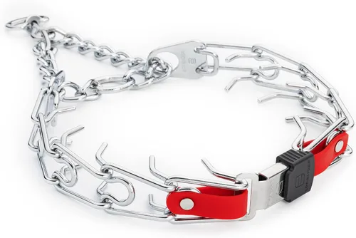 Vista 34 de Collar de perro de acero cromado Herm Sprenger para perros pequeños con hebilla de liberación rápida ClicLock y inserto de Biothane Collar de punta