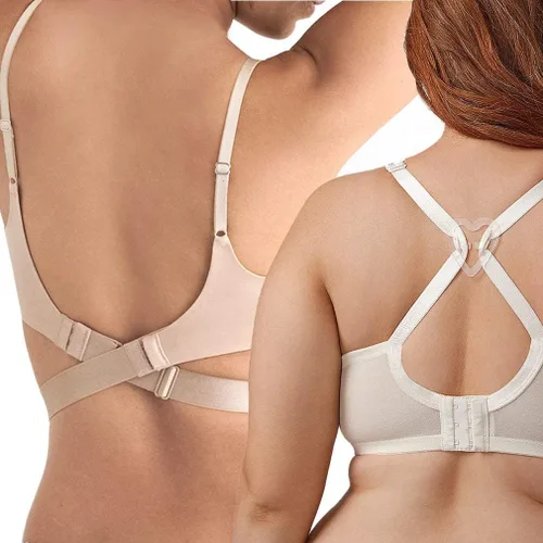 Vista 2 de JUST BEHAVIOR Convertidor de brasier de espalda baja, extensor de correa ajustable, sin espalda, convertidor de correa para vestido sin espalda