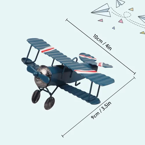 Vista 2 de YIYA 6 piezas de decoración de avión de metal colgante para habitación de niños, accesorios de fotos, decoración de escritorio, oficina, dormitorio