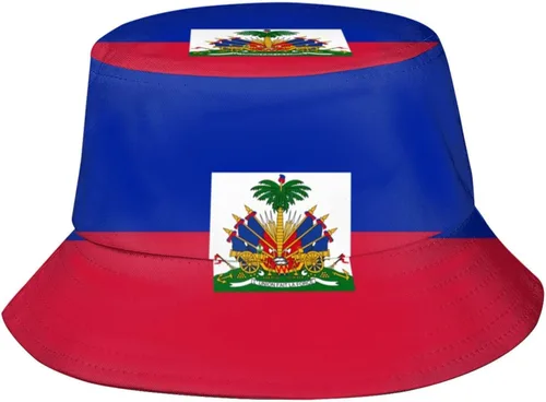 Vista 39 de Lindo sombrero de pescador con bandera divertida, plegable, a la moda, para exteriores, para mujeres, hombres, niños y niñas Bandera de Santa