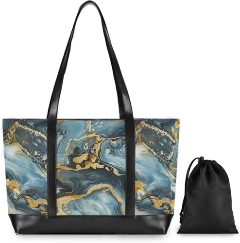 Vista 2 de KLL Hot Stamping Art trendy laptop bags with zipper laptop travel bag Large Handbag for university with diaper maletin ejecutivo para mujer