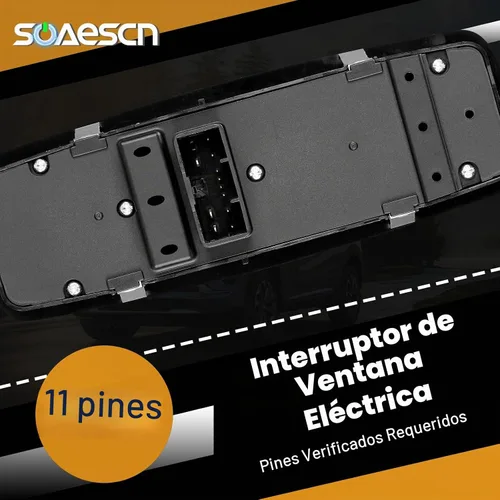 Vista 4 de Interruptor de elevalunas eléctrico Master Lado de accionamiento para Jp Grand Cherokee 2011-2013 2011 Dodge Durango, Door Lock Window Switch