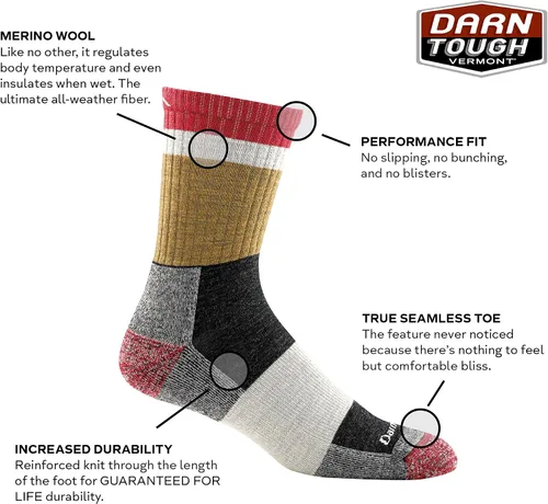 Vista 3 de Darn Tough Men's Heady Stripe Micro Light Cushion Socks