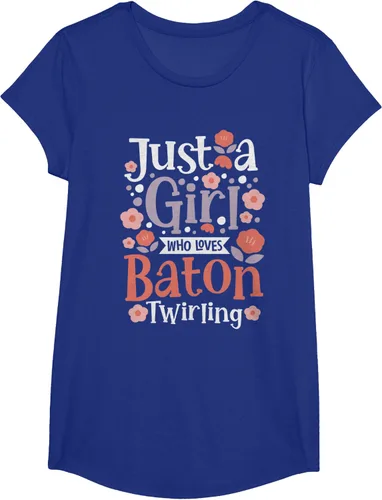 Vista 28 de A Girl Who Loves Baton Twirling - Camiseta de giro Majorette Twirler, Negro