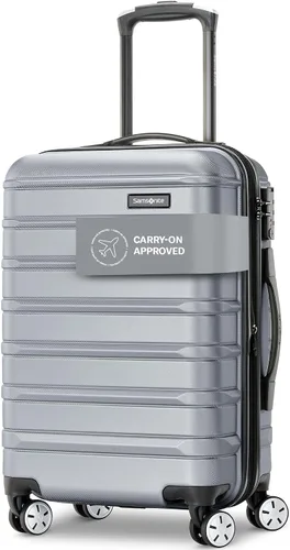 Vista 18 de Samsonite Omni 2 Hardside, Plateado (Arctic Silver), Juego de 2 piezas (equipaje de mano/grande), Omni 2 Equipaje rígido expandible con ruedas