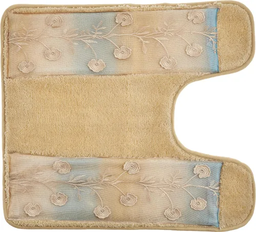 Vista 11 de Popular Bath Alfombra de baño con diseño de rosa degradado, azul