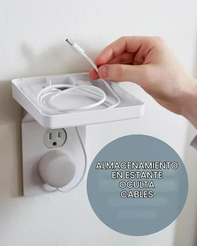 Vista 8 de Sanus Estante de salida para dispositivos pequeños hecho para Google en blanco y gris niebla. Capacidad para pequeños dispositivos electrónicos