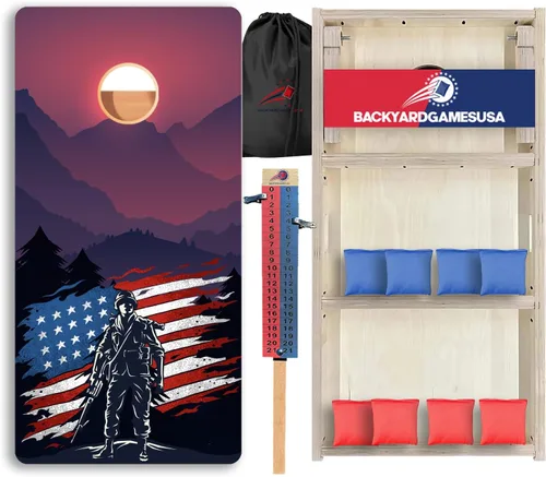 Vista 89 de CornholeGamesUSA Pro - Juego de tablas de Cornhole Fabricado en Estados Unidos Abedul báltico 3/4 Sin rebote Patas triples gruesas Dos 1