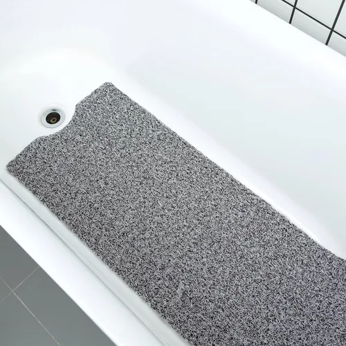 Vista 8 de Leotruny Tapete de ducha para bañera de 40 x 16 pulgadas, antideslizante, de cloruro de polivinilo suave, tapete para bañera para baño