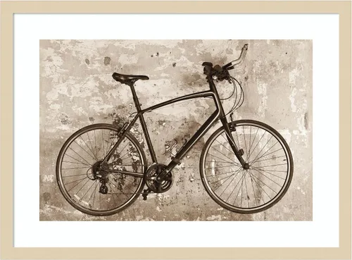 Vista 12 de Amanti Art Framed Wall Art Print 18x24 Bike by Deborah Revell, Transportation Wall Art, Industrial Urban Decor, Small Poster Painting Artwork for