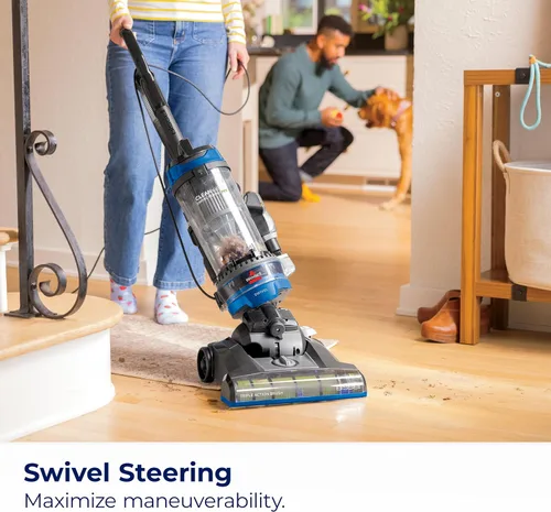 Vista 10 de Bissell CleanView - Aspiradora vertical giratoria con rebobinado automático del cable, herramienta TurboEraser para tapicería, cepillo de triple