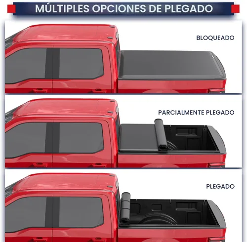 Vista 4 de MOSTPLUS Cubierta Enrollable de Vinilo Suave para Caja de Camioneta Tonneau Compatible con Ford Ranger 2019-2025 Cama de 6 Pies