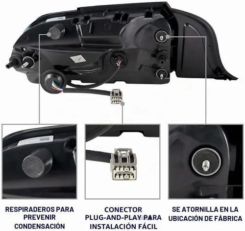 Vista 6 de Form Lighting Luces traseras LED secuenciales compatibles con Ford Mustang 2015-2023 (par), transparentes