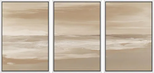 Vista 47 de SIGNWIN Lienzo enmarcado para pared, juego de arte tranquilo con reflejo de lago, acuarela, montaña y agua, ilustraciones modernas, arte abstracto