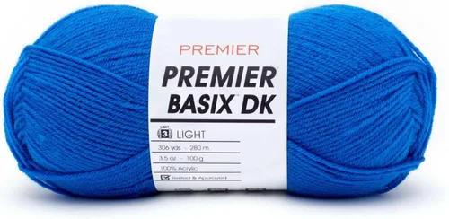 Vista 25 de Premier Yarns Basix DK - Hilo de peso, hecho de acrílico, hilo ideal para ganchillo y tejido, lavable a máquina, rubor, 3.5 onzas, 306 yardas