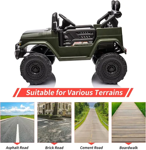 Vista 5 de Auto de paseo de 12 V para niños, camión Toyota con licencia, automóvil eléctrico para niños con control remoto, música, luces LED, sistema