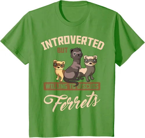 Vista 90 de Camiseta para amantes de los animales de los hurones, Negro, S