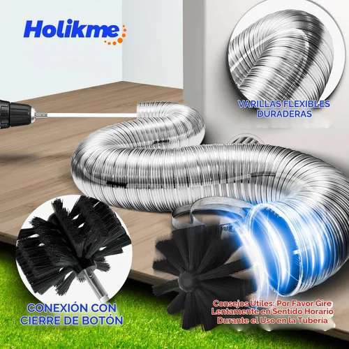 Vista 2 de Holikme Dryer Vent Cleaner Kit - 32Ft Flexible Lint Brush for Deep Cleaning