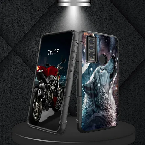 Vista 204 de Funda para AT&T Maestro Max 2021/Cricket Ovation 2 con protector de pantalla de vidrio templado, funda resistente con función atril integrada