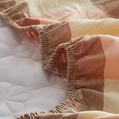 Vista 4 de Protector de colchón impermeable tamaño King – Sábana bajera acolchada, funda gruesa y transpirable, ropa de cama suave y silenciosa – Almohadilla