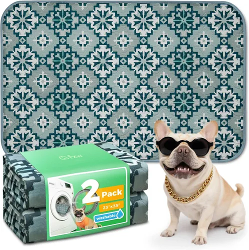 Vista 38 de FXW Almohadillas lavables para orina para perros, almohadillas para cachorros con súper absorbentes, diseñadas específicamente para jaulas de 24
