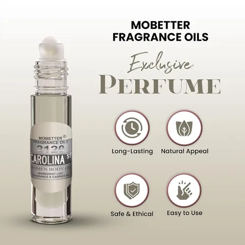 Vista 2 de MOBETTER FRAGRANCE OILS 2120 Carolina Street Aceite Perfumado Corporal para Mujeres, fragancia Floral Amaderada de Almizcle para mujeres, Sin