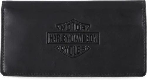 Vista 9 de Harley-Davidson Cartera de cuero genuino con bloqueo RFID para hombre Negro (Indo Billfold)