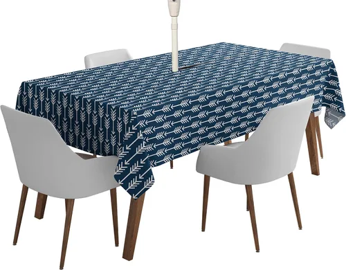Vista 10 de Mantel cuadrado para interiores y exteriores de 58 x 58 pulgadas, mantel cuadrado impermeable para mesa de patio, manteles de primavera/verano