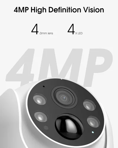 Vista 3 de ARCCTV Cámaras de seguridad solares inalámbricas para exteriores, cámara exterior alimentada por batería de 4MP vista 360°