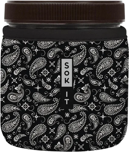 Vista 134 de Sok It IceCreamSok - Funda de neopreno aislada (flores abstractas, pintas de helado cónicas)
